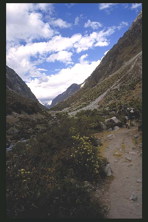 Het dal van de Quebrada Santa Cruz 