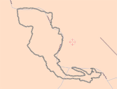 Kaart van de GPS trck