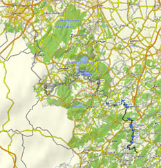 GPS kaart van de Eifelsteig